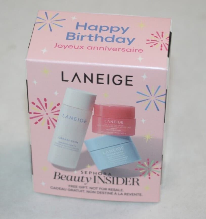 2025 Sephora Birthday LANEIGE 3PC - Water Bank Lip Sleeping Mask Cream Skin NEW - Image 1