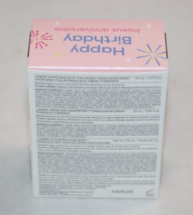2025 Sephora Birthday LANEIGE 3PC - Water Bank Lip Sleeping Mask Cream Skin NEW - Thumbnail 3