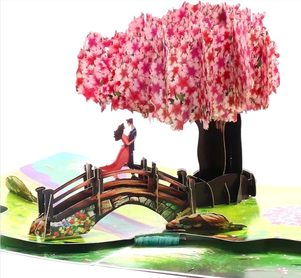 3D Cherry Blossom Pop-Up Greeting Card for Various Occasions - Thumbnail 7