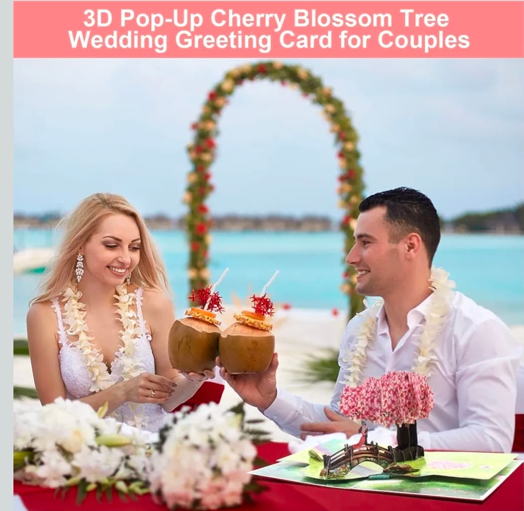 3D Cherry Blossom Pop-Up Greeting Card for Various Occasions - Thumbnail 6
