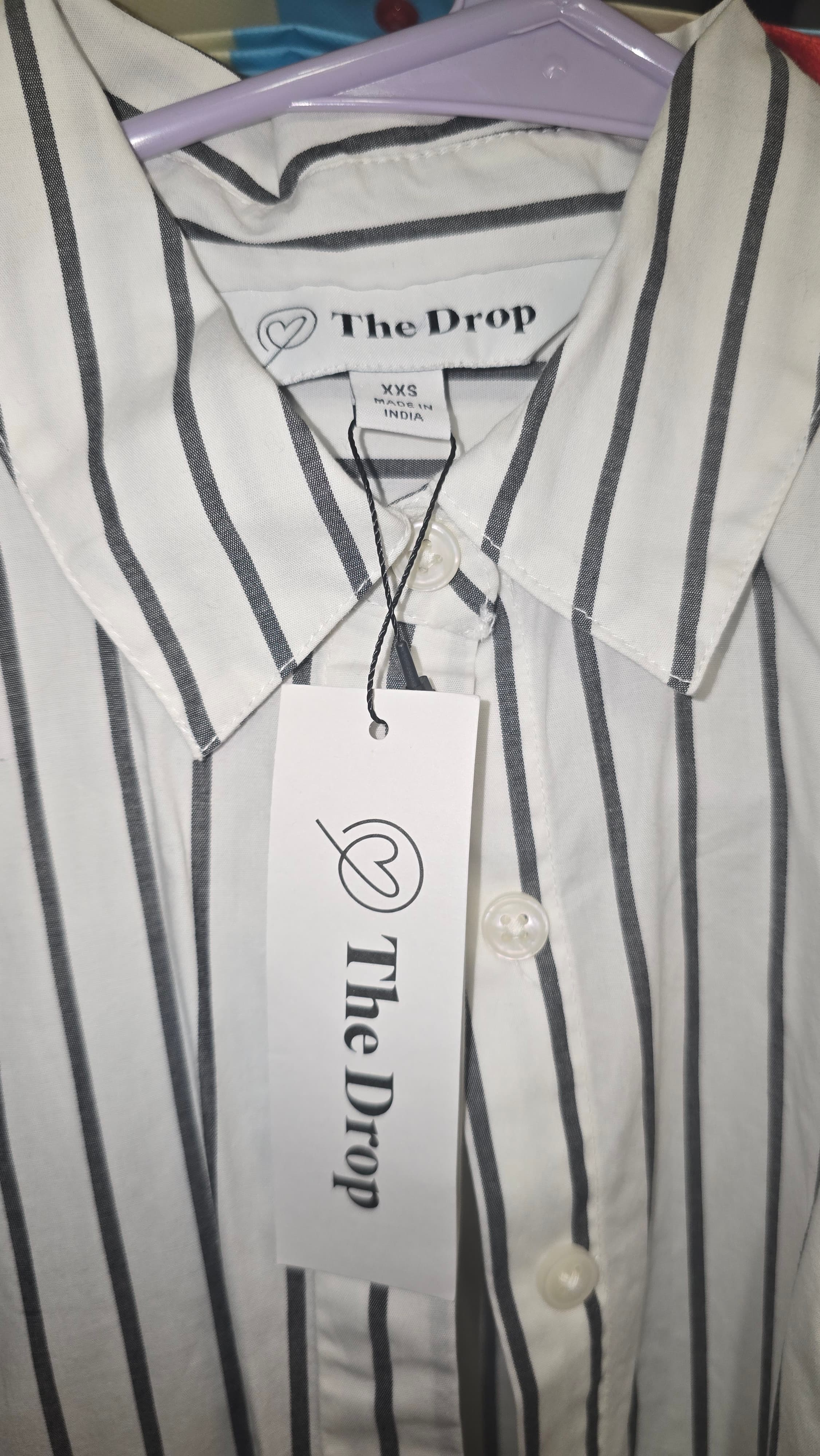 The Drop Women's Striped Button-Up Shirt Size XS - Thumbnail 2