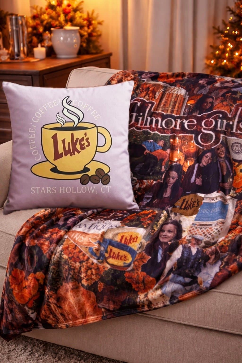 Throw pillow and blanket - Image 1