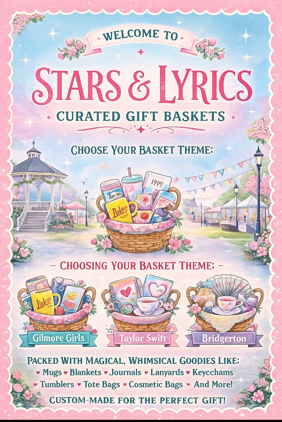 Curated fan gift baskets!!!!