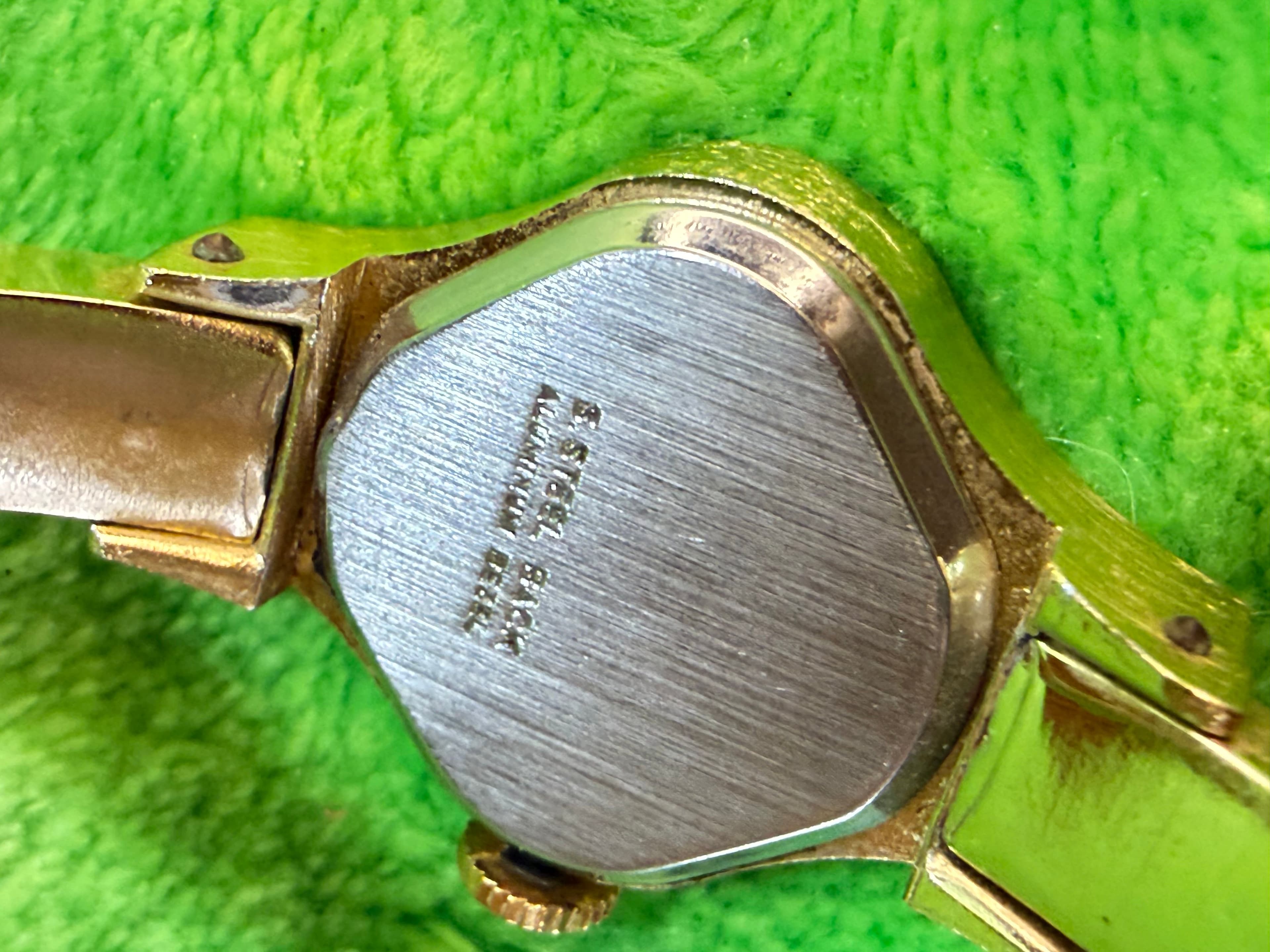 Timex Vintage Gold-Tone Textured Bangle Watch Elegant Design - Thumbnail 5