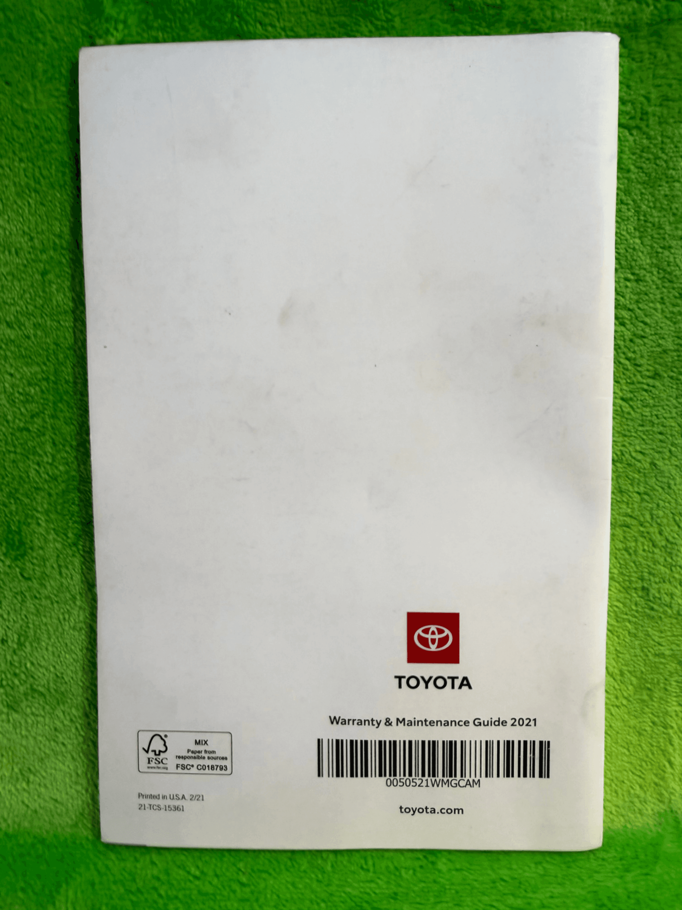 Toyota Camry AWD 2021 Warranty & Maintenance Guide Booklet - Thumbnail 2