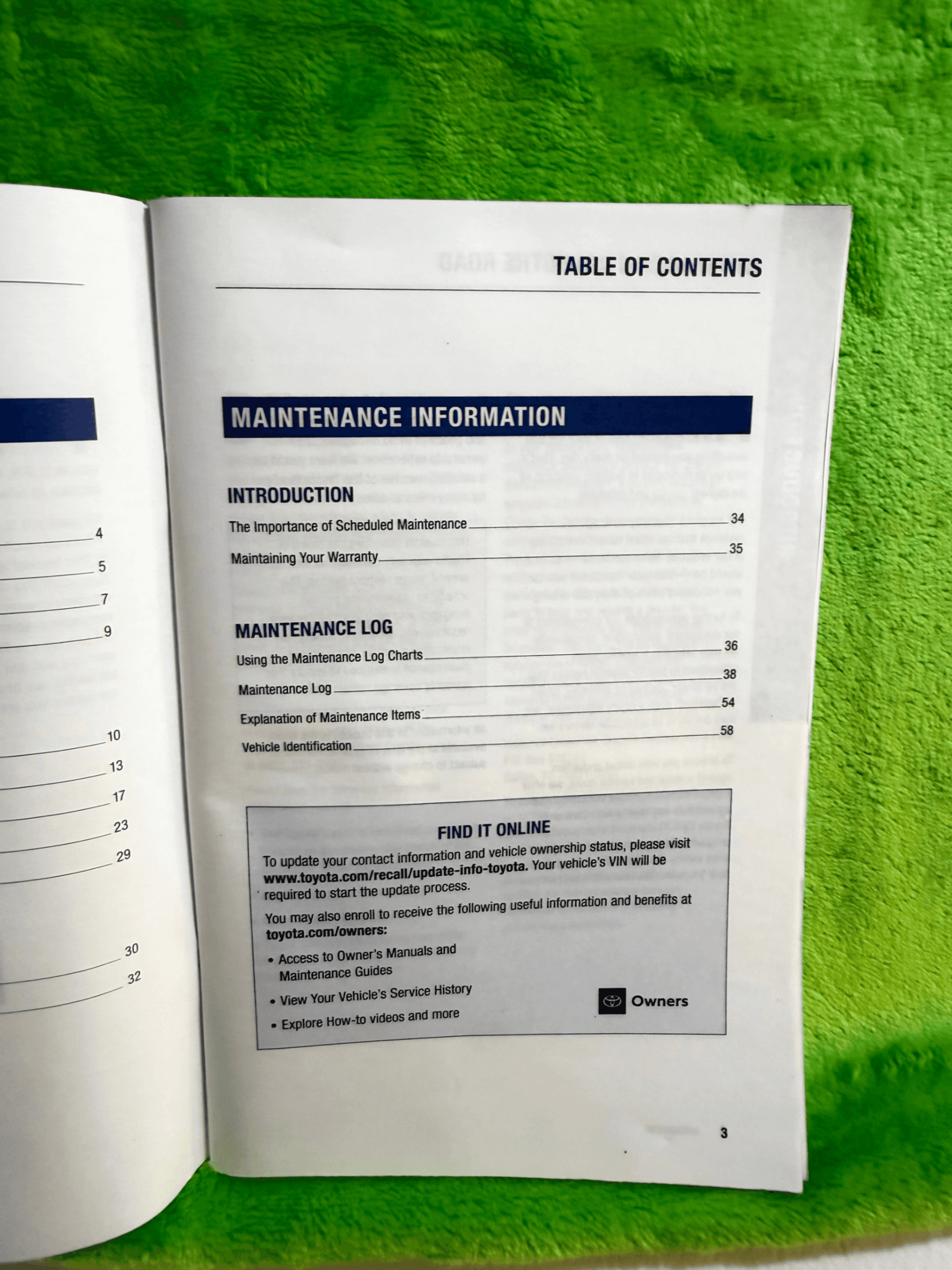 Toyota Camry AWD 2021 Warranty & Maintenance Guide Booklet - Thumbnail 3