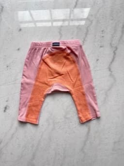 Patagonia Baby Pants 0-3M Pink with Orange Patches - Thumbnail 2