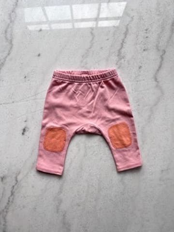 Patagonia Baby Pants 0-3M Pink with Orange Patches - Image 1