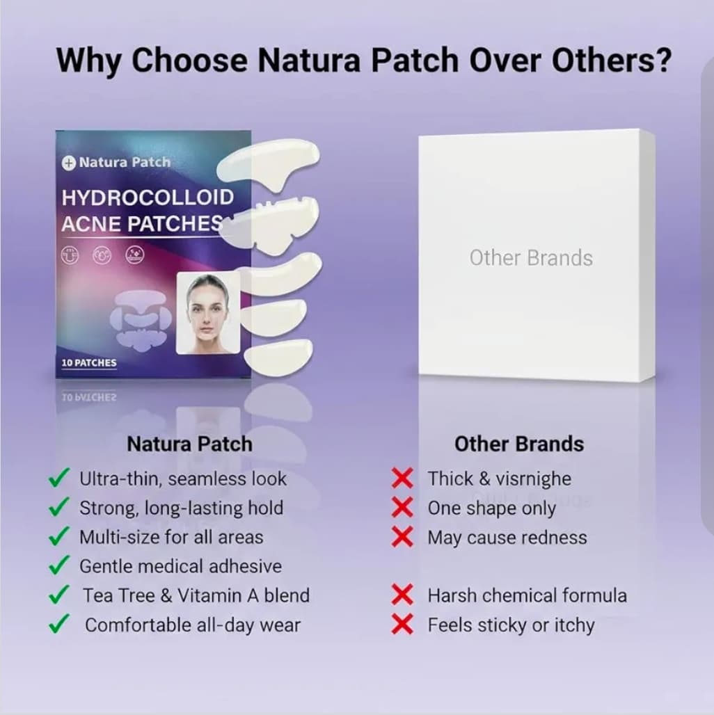 Natura Patch Hydrocolloid Acne Patches 10 Pack - Thumbnail 4