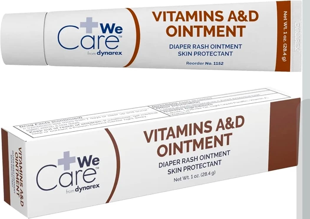 Dynarex Vitamins A&D Ointment Diaper Rash Skin Protectant 1oz - Image 1