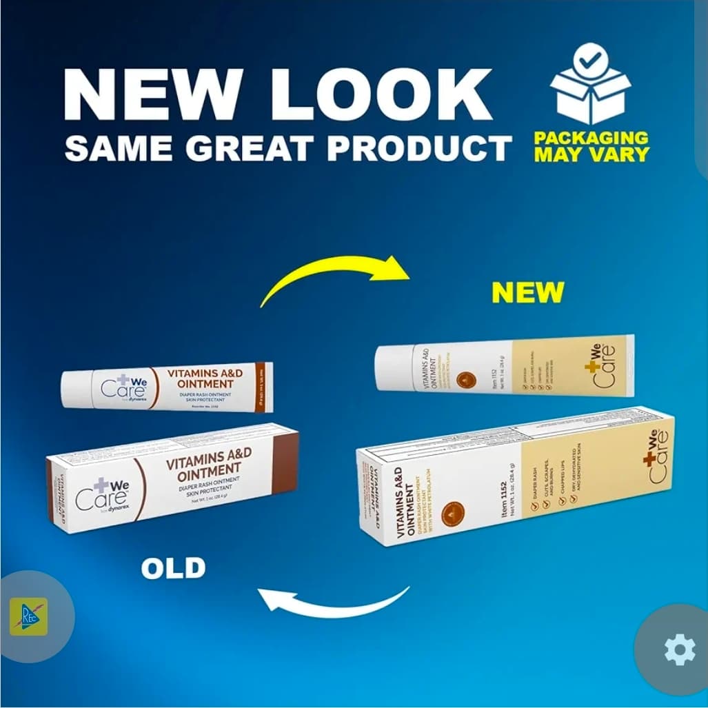 Dynarex Vitamins A&D Ointment Diaper Rash Skin Protectant 1oz - Thumbnail 2