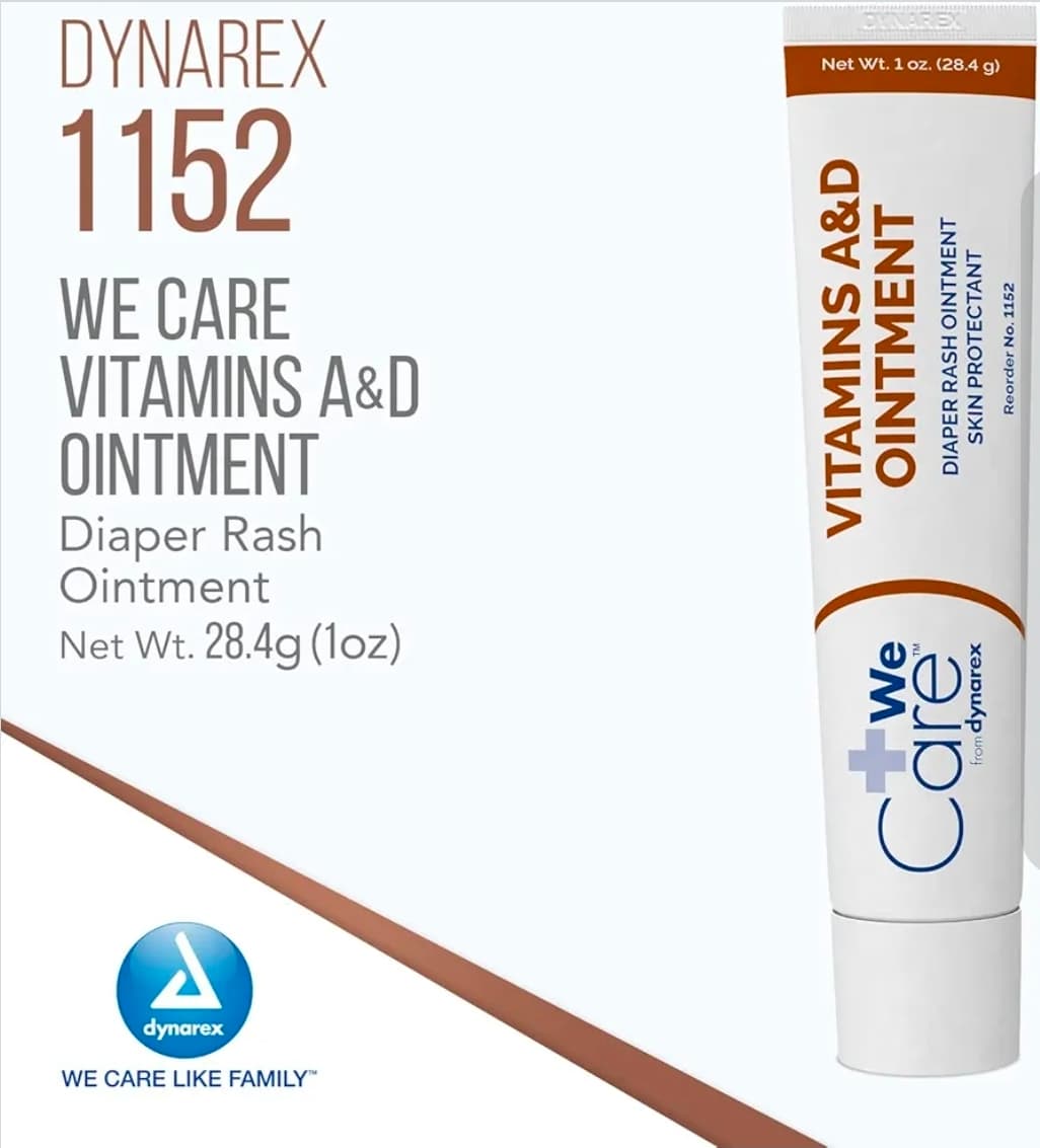 Dynarex Vitamins A&D Ointment Diaper Rash Skin Protectant 1oz - Thumbnail 3