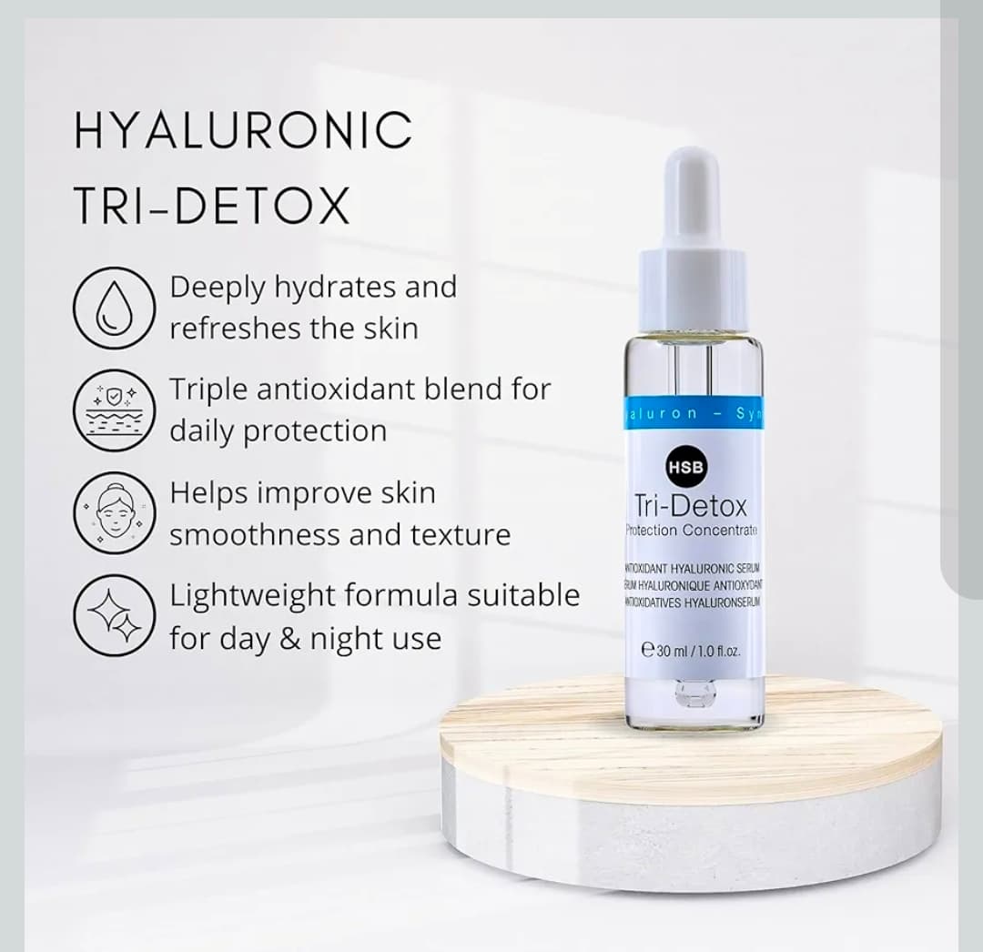 HSB Tri-Detox Hyaluronic Serum 30ml Antioxidant Protection - Thumbnail 2