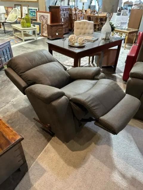 La Z Boy Grey Manual Recliner - Thumbnail 5