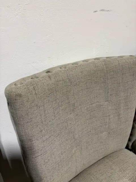 Set Of 3 Grey Barstools With Silver Nailheads - Thumbnail 2