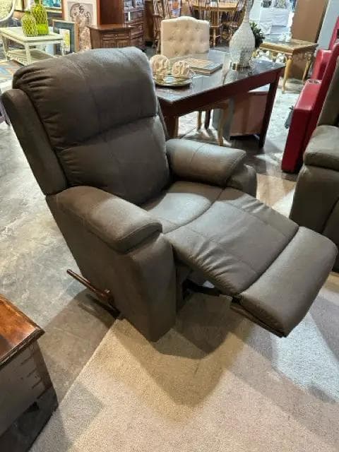 La Z Boy Grey Manual Recliner - Thumbnail 4