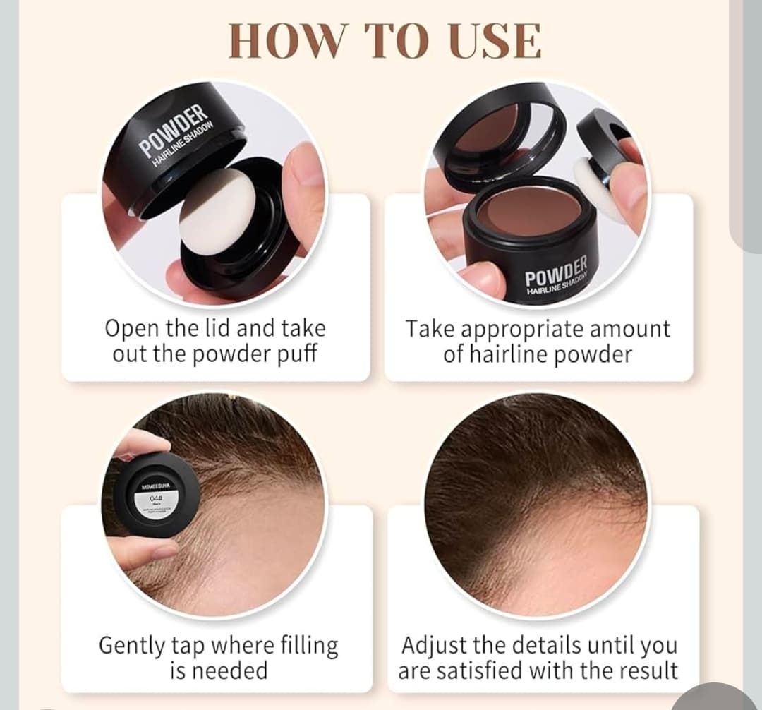 Nizo Rick Hairline Powder Root Touch-Up 4.55g Medium Brown - Thumbnail 4