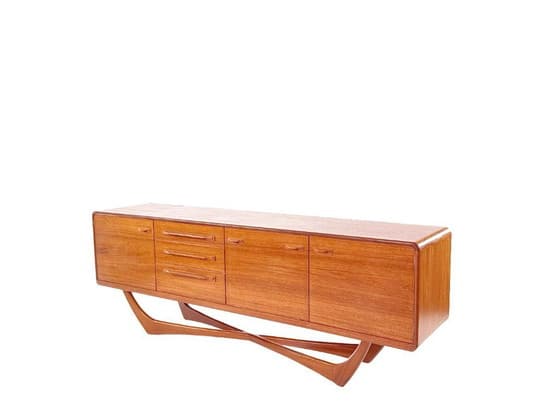 Mid-Century Modern Teak Sideboard with Sculpted Base - Thumbnail 3
