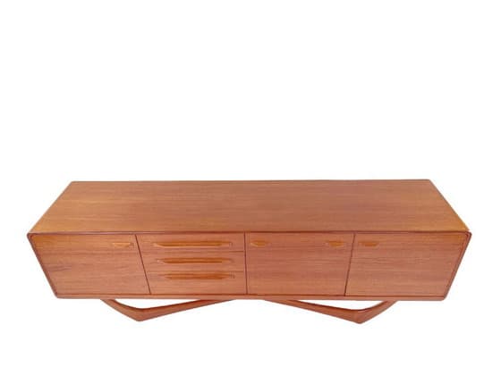 Mid-Century Modern Teak Sideboard with Sculpted Base - Thumbnail 5