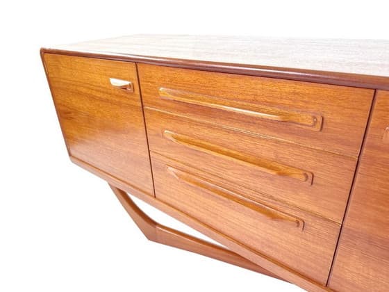 Mid-Century Modern Teak Sideboard with Sculpted Base - Thumbnail 7