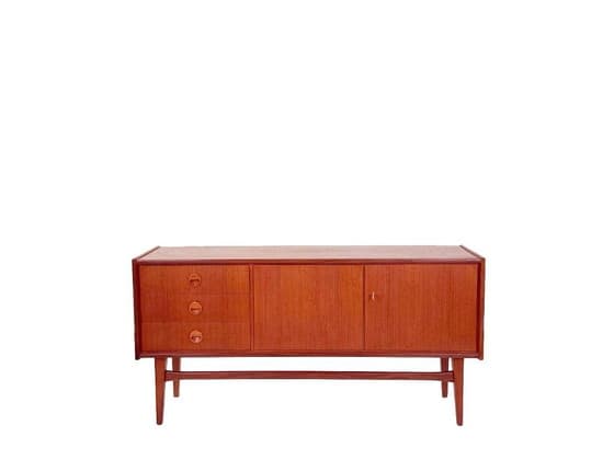 Mid-Century Modern Teak Sideboard with Drawers and Cabinet - Image 1