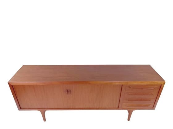 Mid-Century Modern Teak Sideboard with Sliding Doors and Drawers - Thumbnail 5
