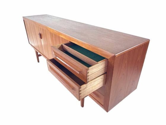 Mid-Century Modern Teak Sideboard with Sliding Doors and Drawers - Thumbnail 6
