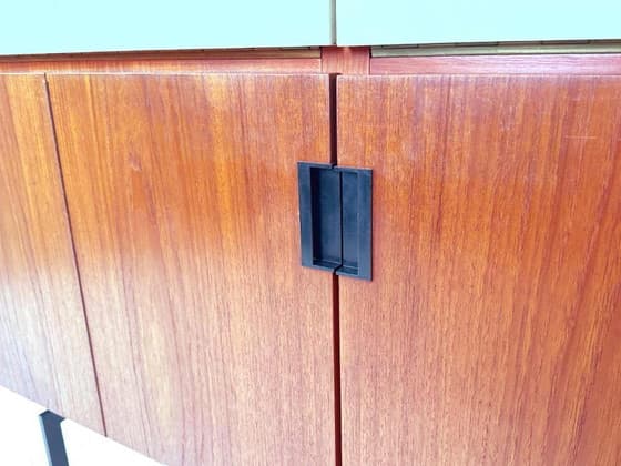 Vintage Mid-Century Modern Teak and White Bar Cabinet - Thumbnail 8
