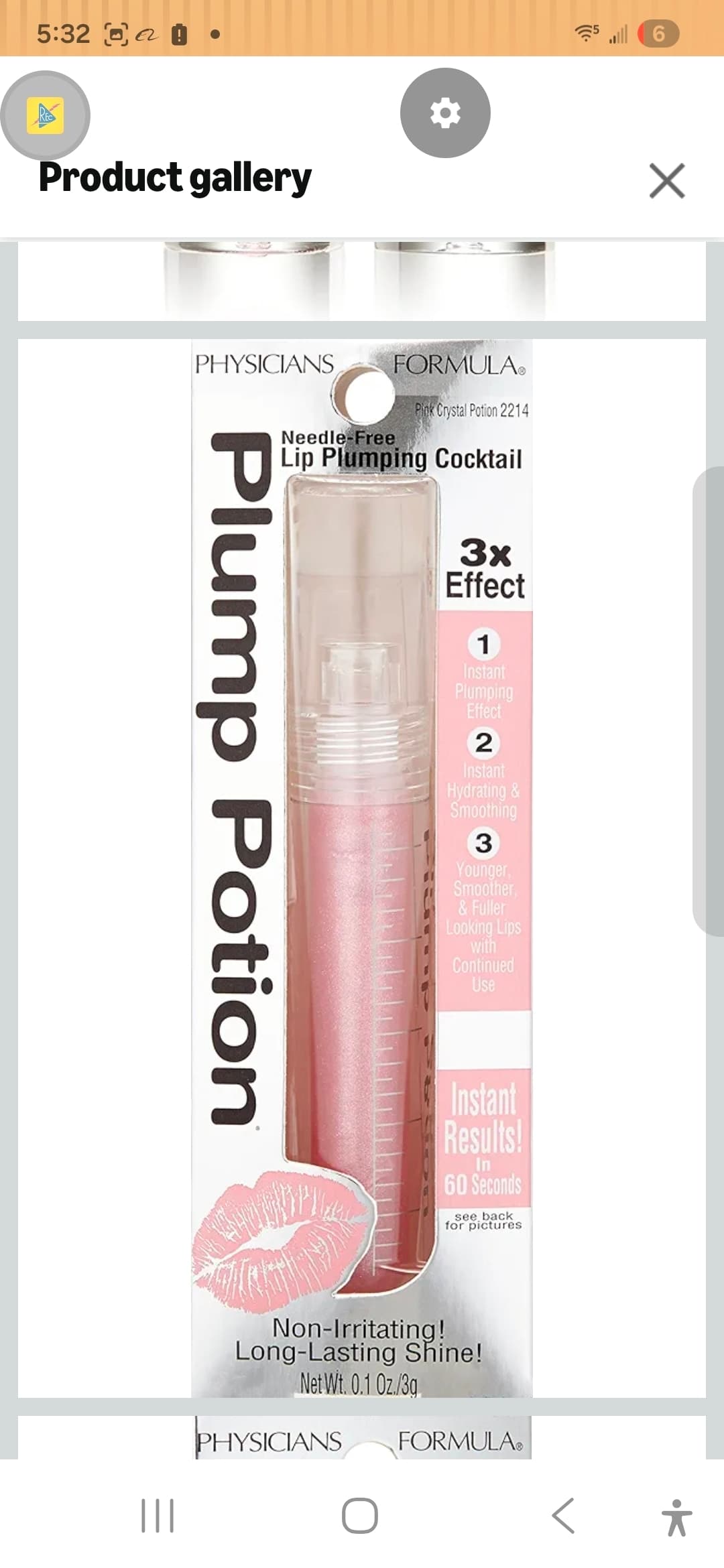 Physicians Formula Plump Potion Lip Plumping Cocktail 0.1 oz - Thumbnail 2