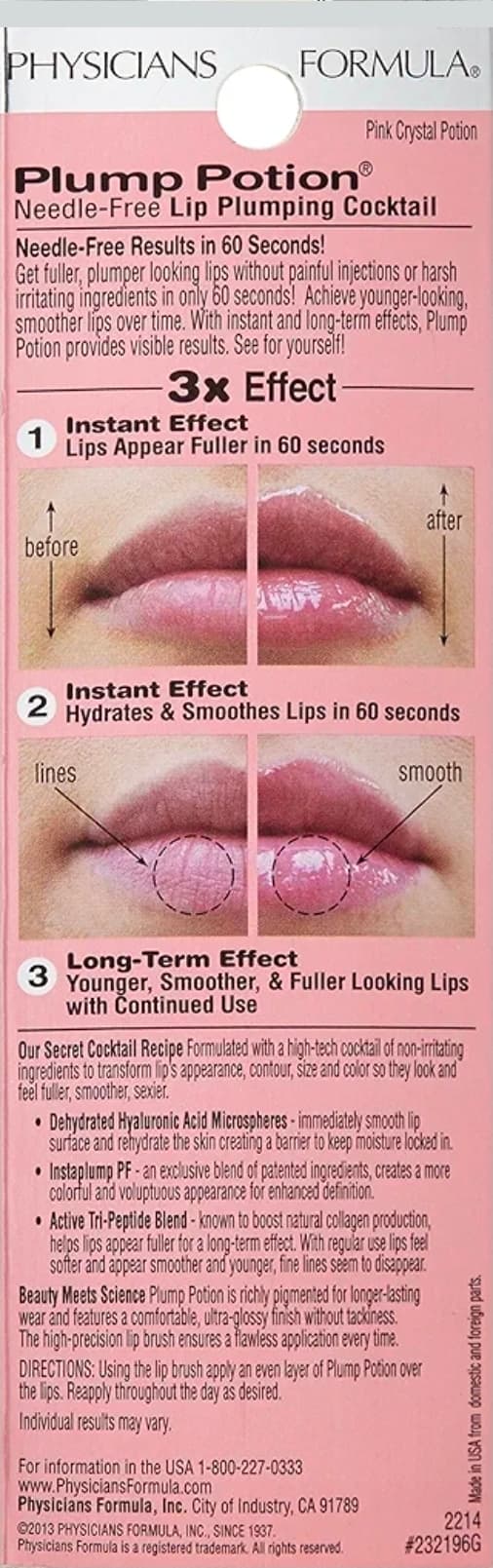 Physicians Formula Plump Potion Lip Plumping Cocktail 0.1 oz - Thumbnail 3