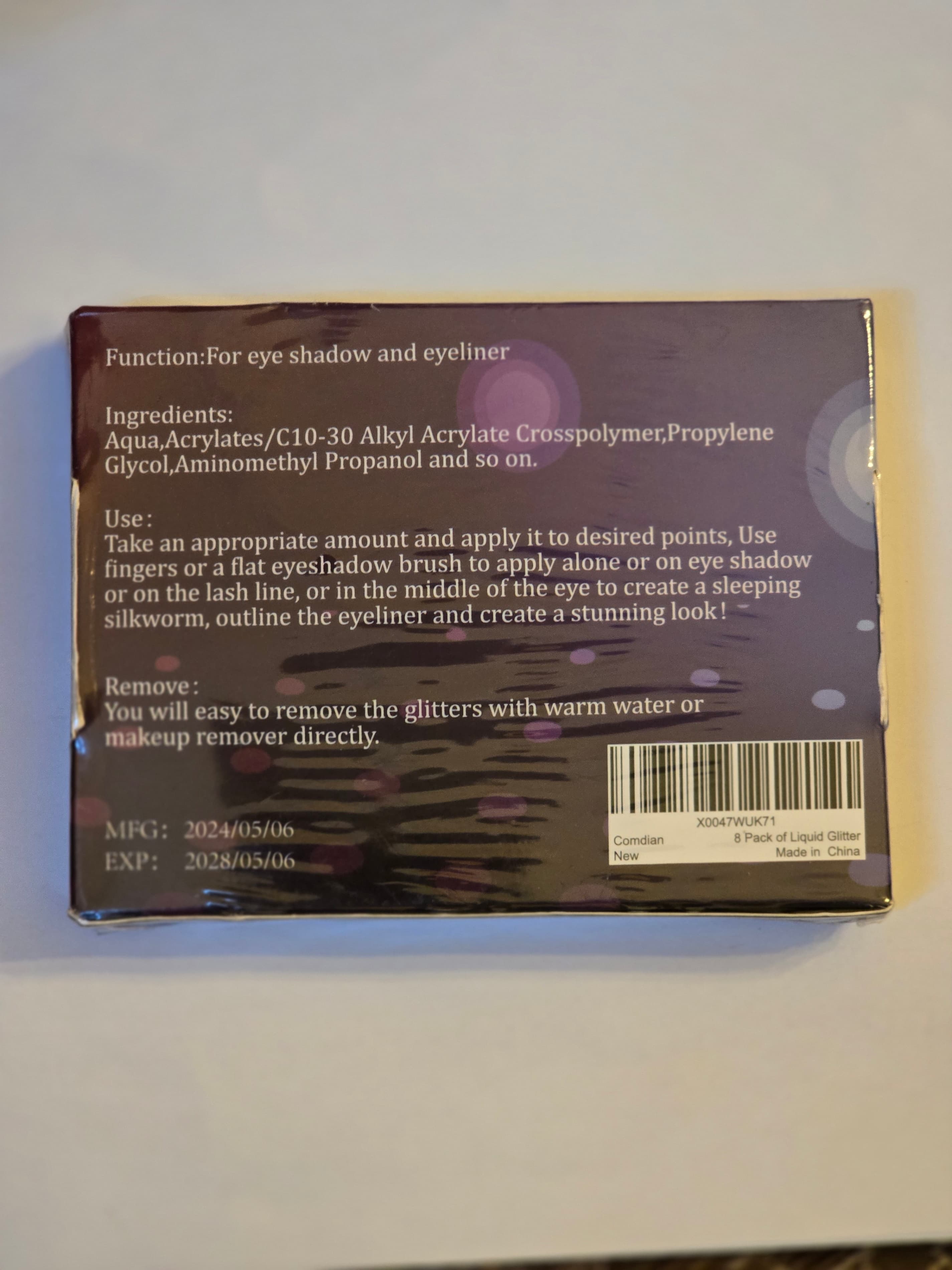 Liquid Glitter Eyeshadow 8 Pack Waterproof Long-lasting - Thumbnail 2