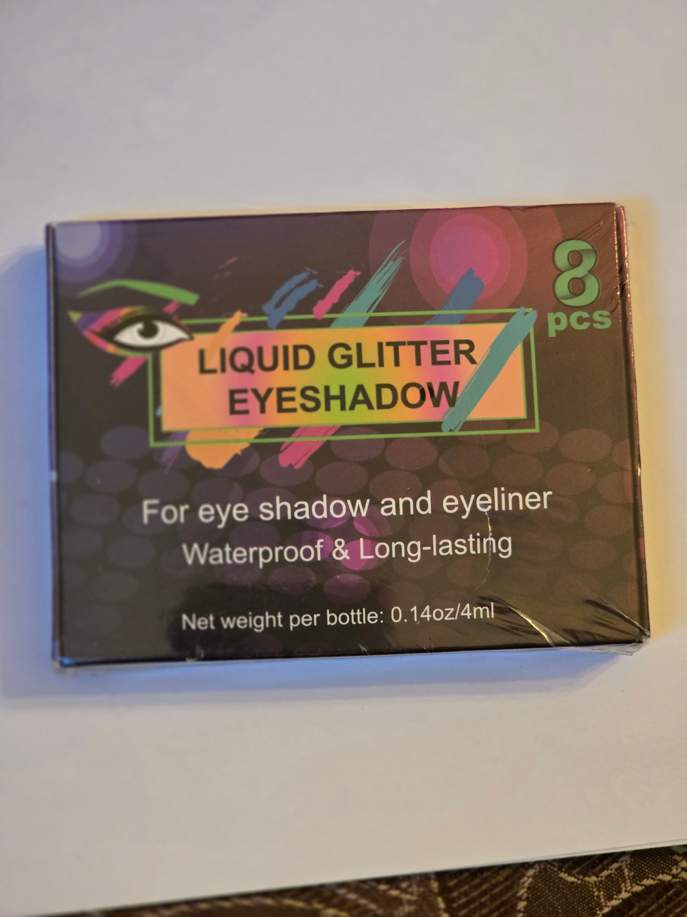 Liquid Glitter Eyeshadow 8 Pack Waterproof Long-lasting - Image 1