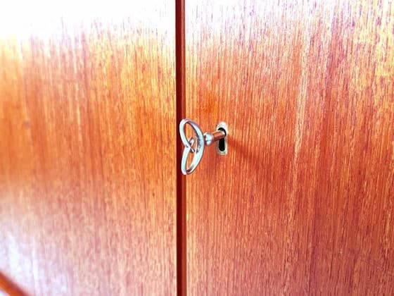 Mid-century teak highboard S21 by Dieter Waeckerlin for Behr - Thumbnail 8