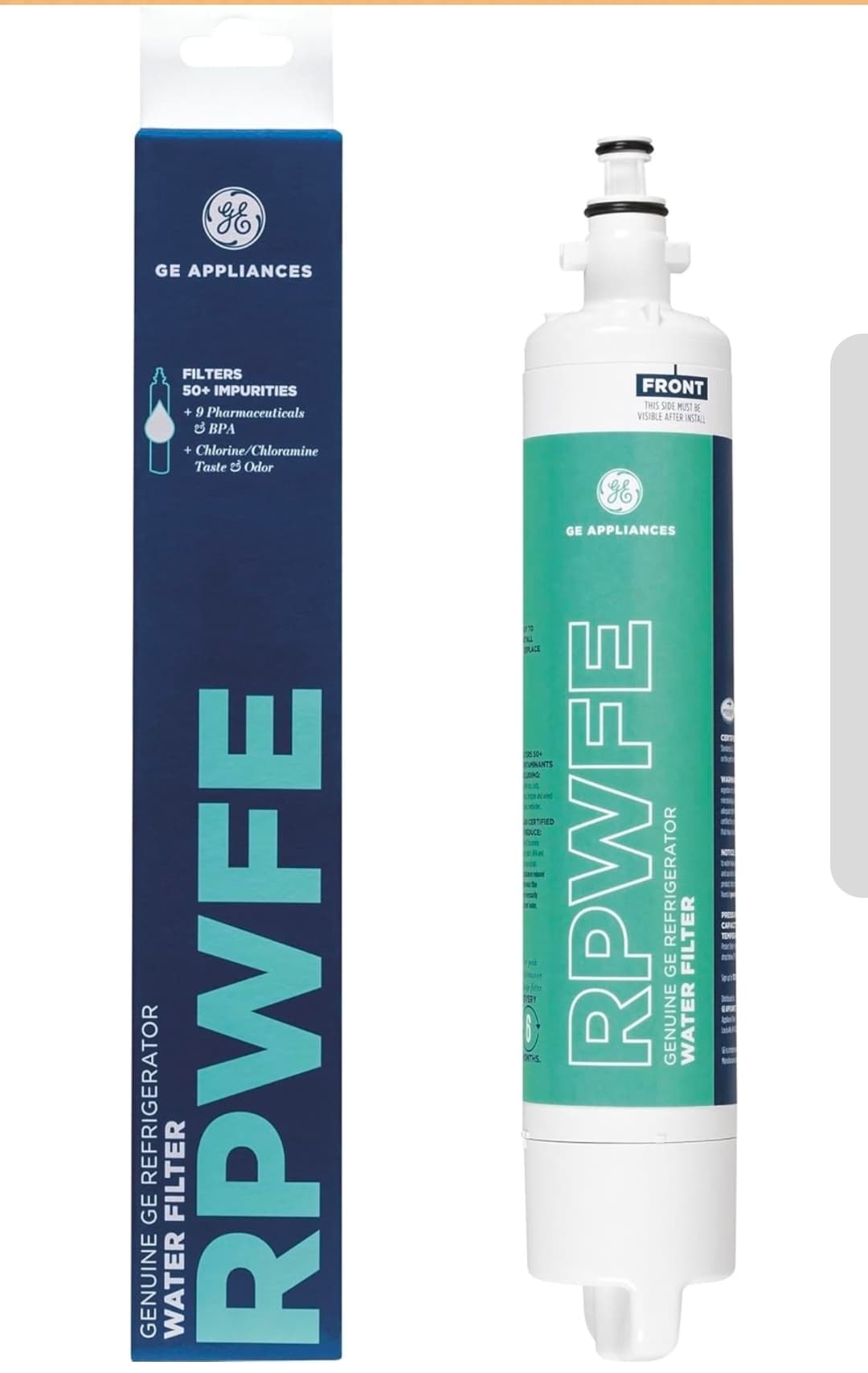 GE RPWFE Refrigerator Water Filter Genuine Replacement - Image 1