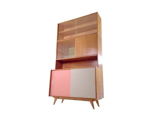 Vintage U-452 cabinet with display case and bar - Jiri Jiroutek - Thumbnail 5