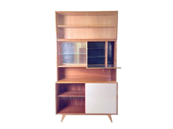 Vintage U-452 cabinet with display case and bar - Jiri Jiroutek - Thumbnail 3