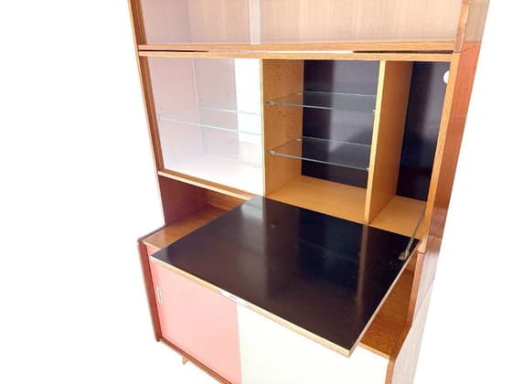 Vintage U-452 cabinet with display case and bar - Jiri Jiroutek - Thumbnail 6