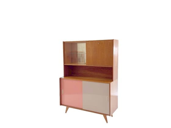 Vintage U-452 cabinet with display case and bar - Jiri Jiroutek - Thumbnail 11