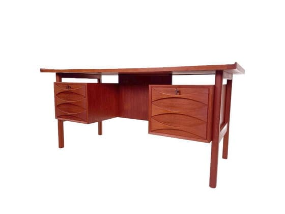 Vintage desk model 75 by Niels Clausen in teak – NC Møbler, Denmark 1960s - Thumbnail 6