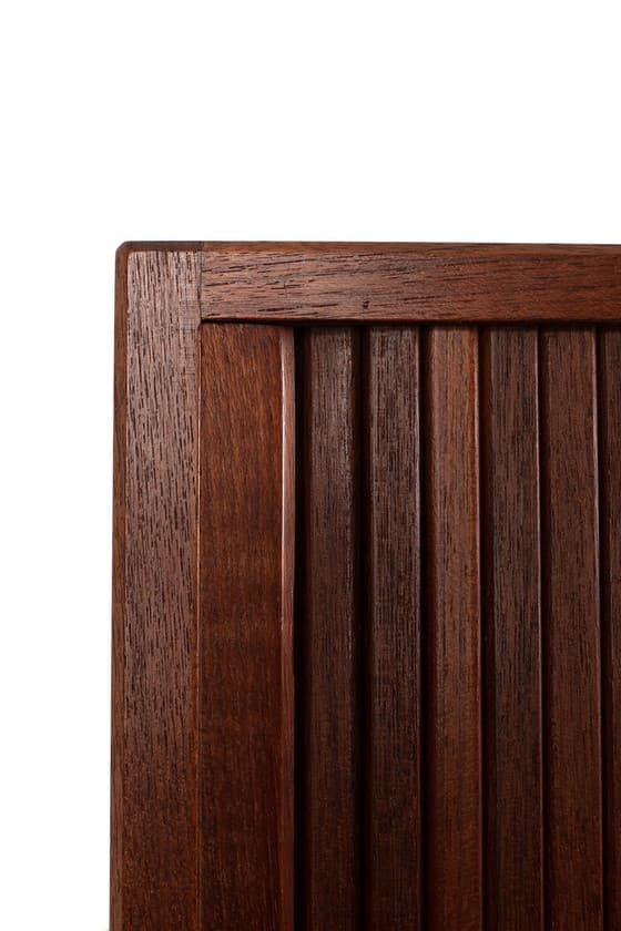 Mid-Century Modern Teak Tambour Door Cabinet - Thumbnail 4