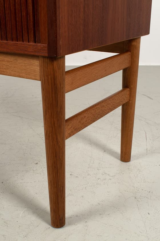 Mid-Century Modern Teak Tambour Door Cabinet - Thumbnail 6