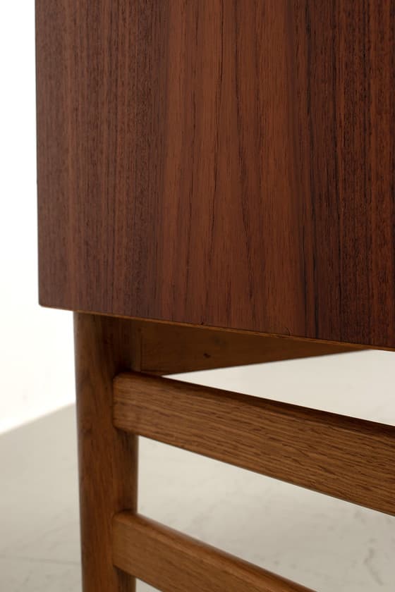 Mid-Century Modern Teak Tambour Door Cabinet - Thumbnail 11