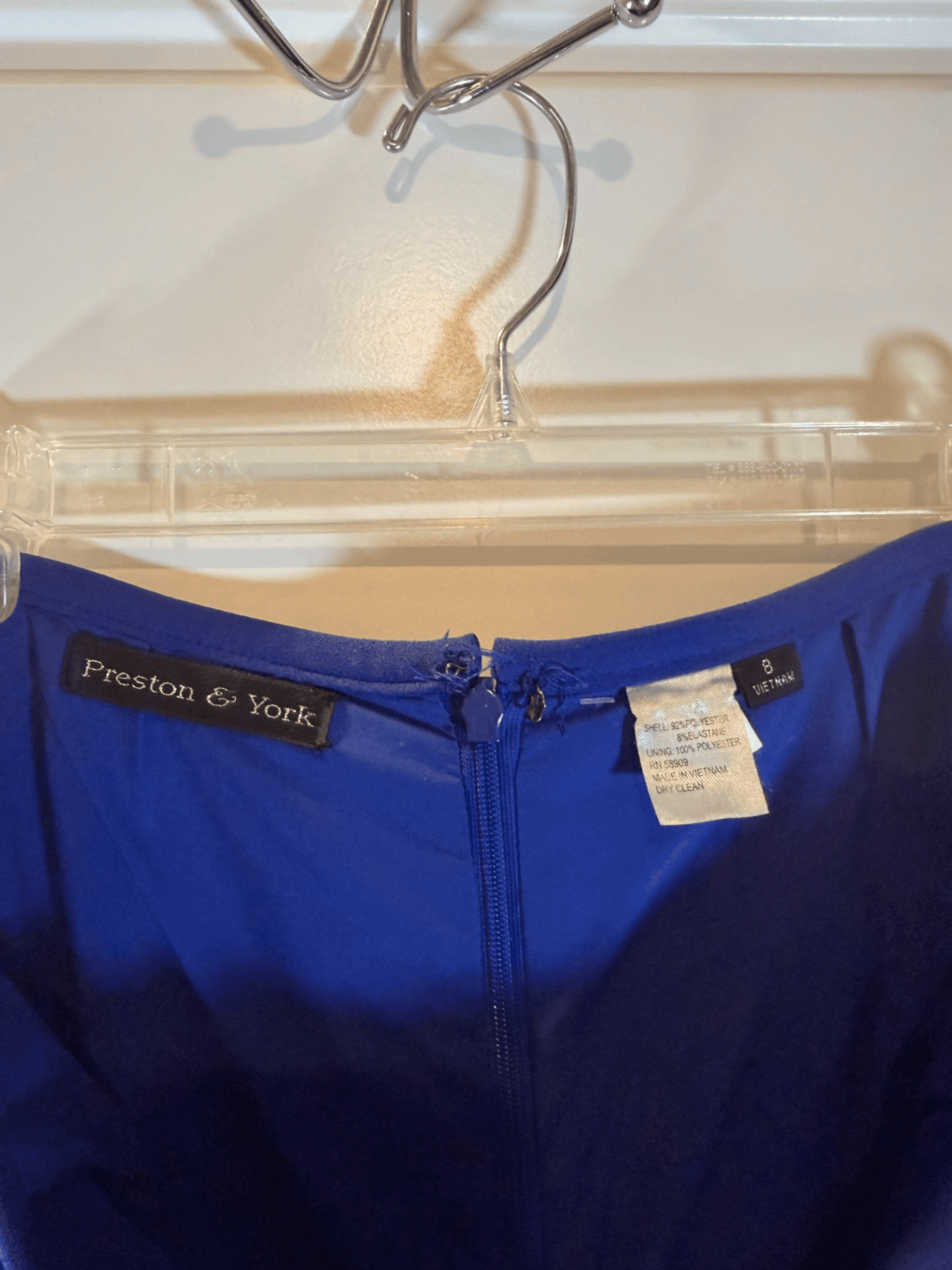 Preston & York Women's Blue Pencil Skirt Size 8 - Thumbnail 3