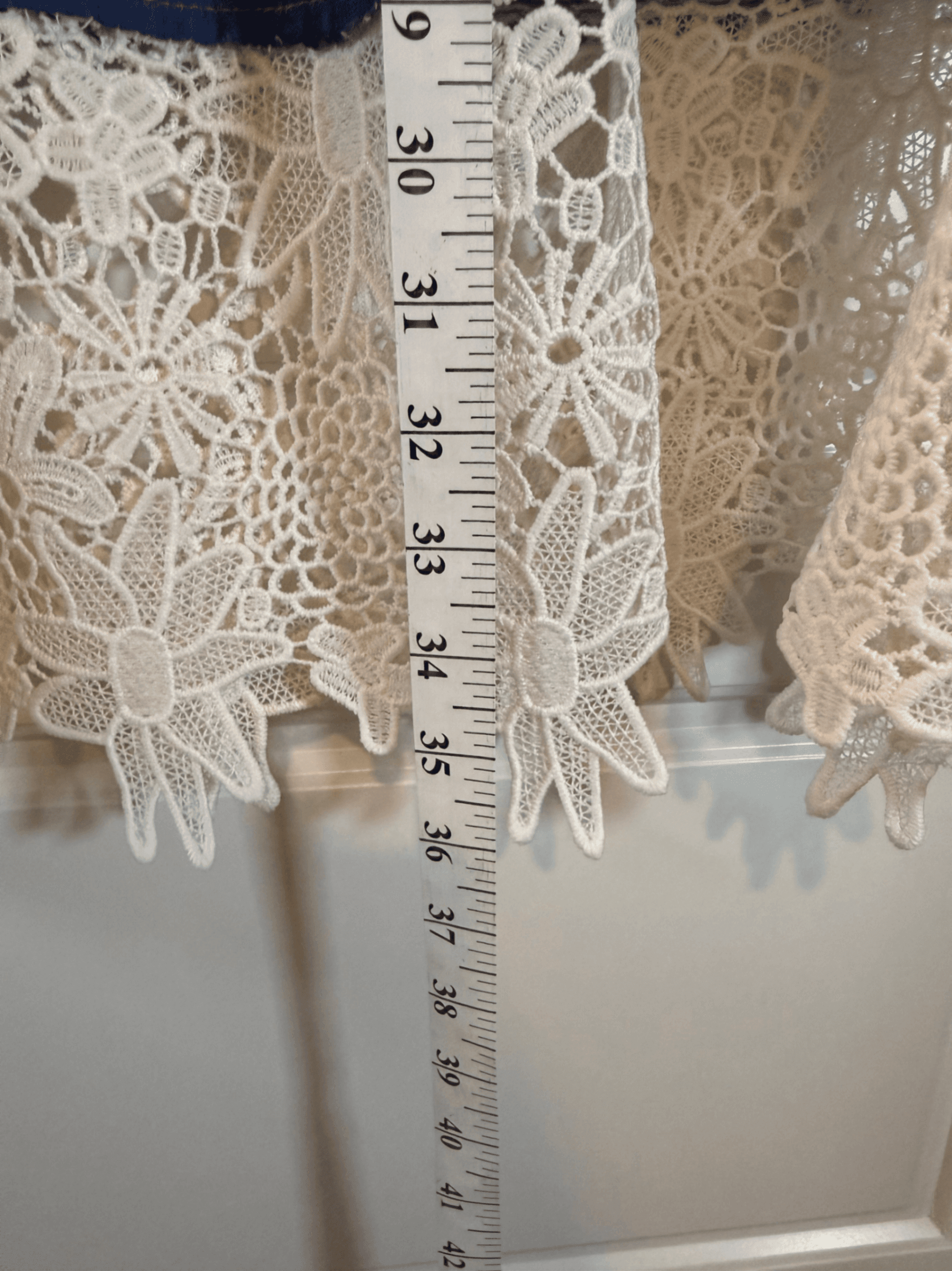 EST. 1946 Denim Skirt with Lace Hem Size 6 - Thumbnail 4