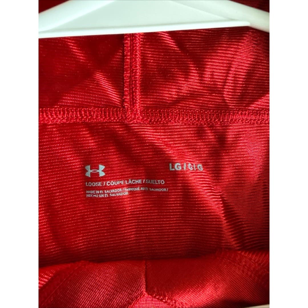 Men’s Under Armour Wisconsin Badgers Keeanu Benton #95 Football Jersey Sz L Red - Thumbnail 4