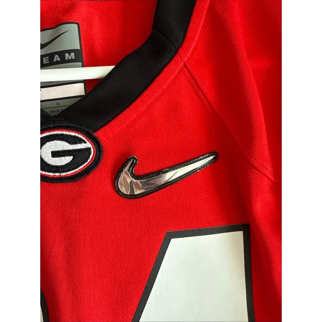 Men’s Nike Herschel Walker #34 Georgia Bulldogs Jersey 2018 CFB Patch Sz M - Red - Thumbnail 4