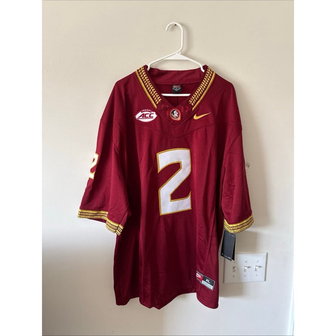 Men’s Nike Deion Sanders #2 Florida State Seminoles Football Jersey Sz XL - NWT - Image 1