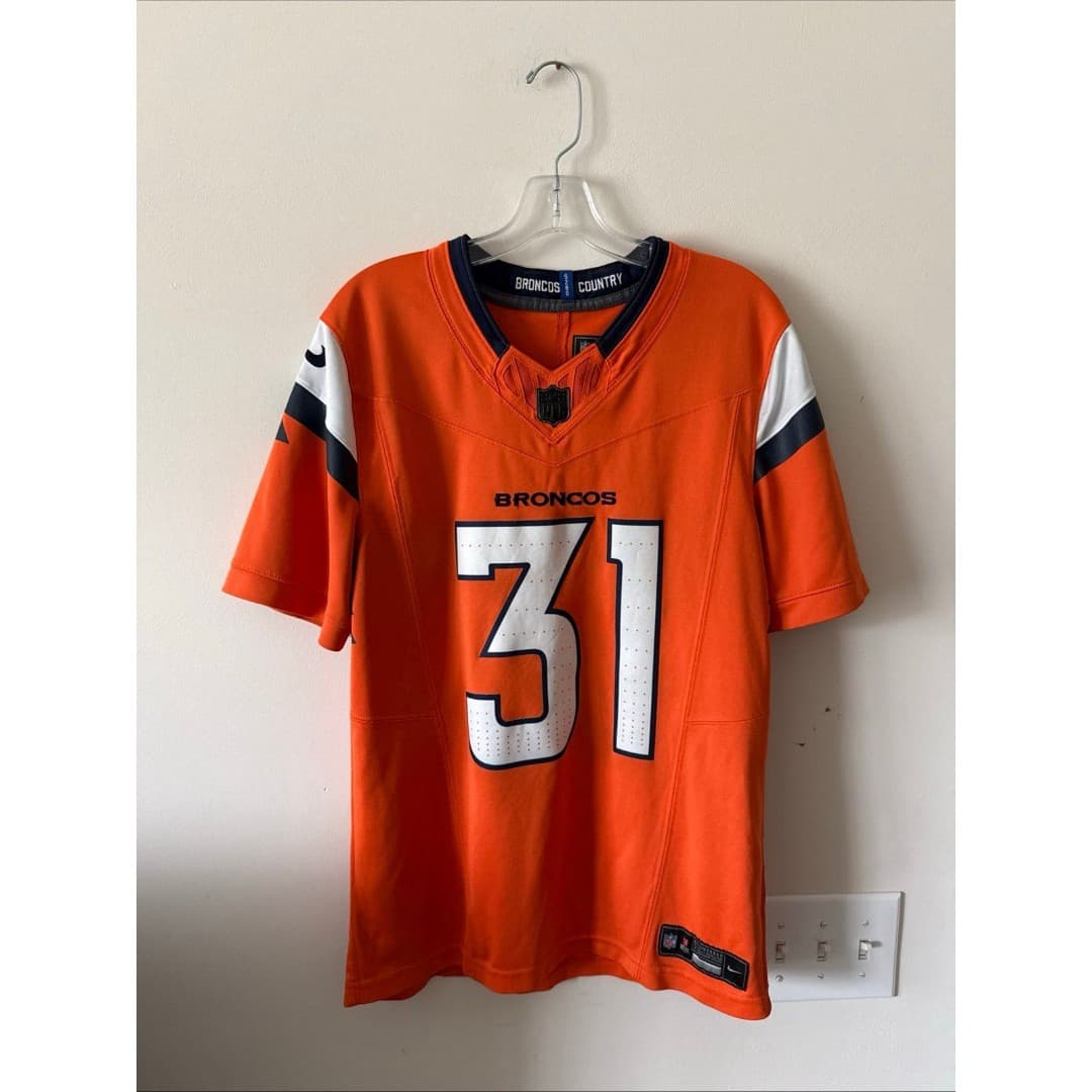 Men’s Nike Denver Broncos Justin Simmons #31 Vapor F.U.S.E. Jersey Sz S - Image 1