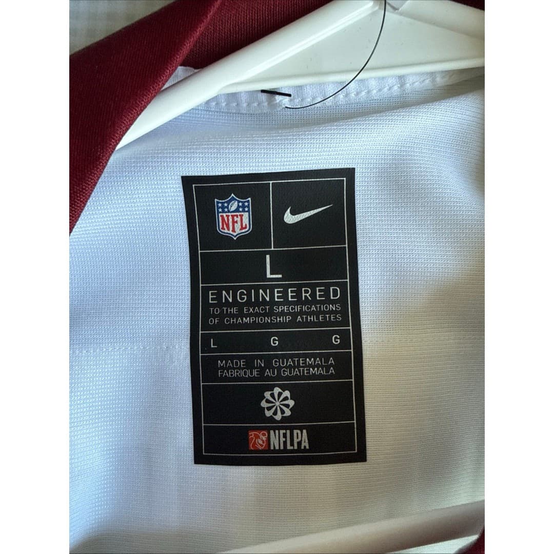 Men’s Washington Commanders Jayden Daniels #5 On Field Jersey Sz L - White NWT - Thumbnail 4