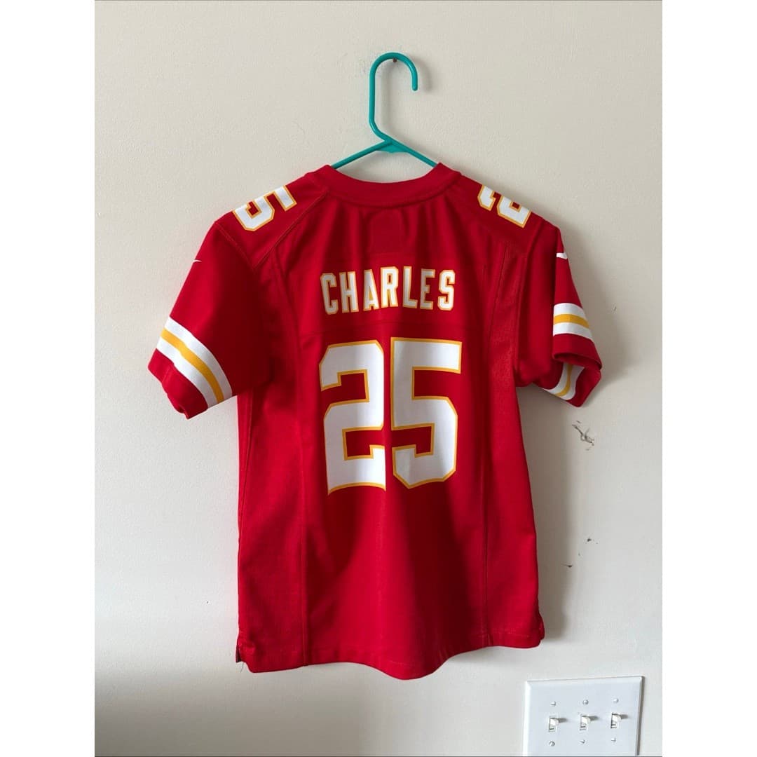 Boy’s Nike Jamaal Charles #25 Kansas City Chiefs Sz Medium 10-12 - Red - Thumbnail 5